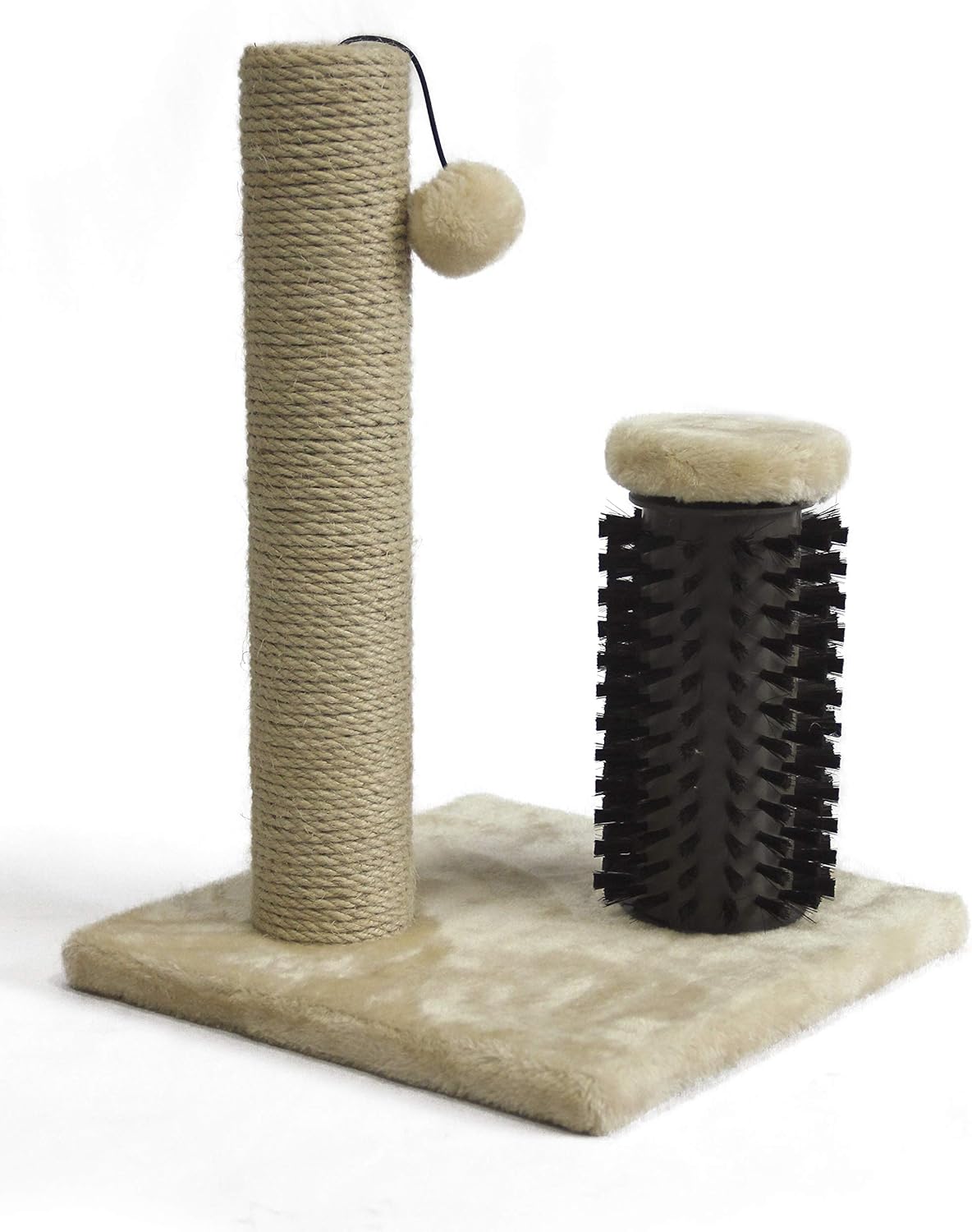 Amazon Basics cat scratching post with toy