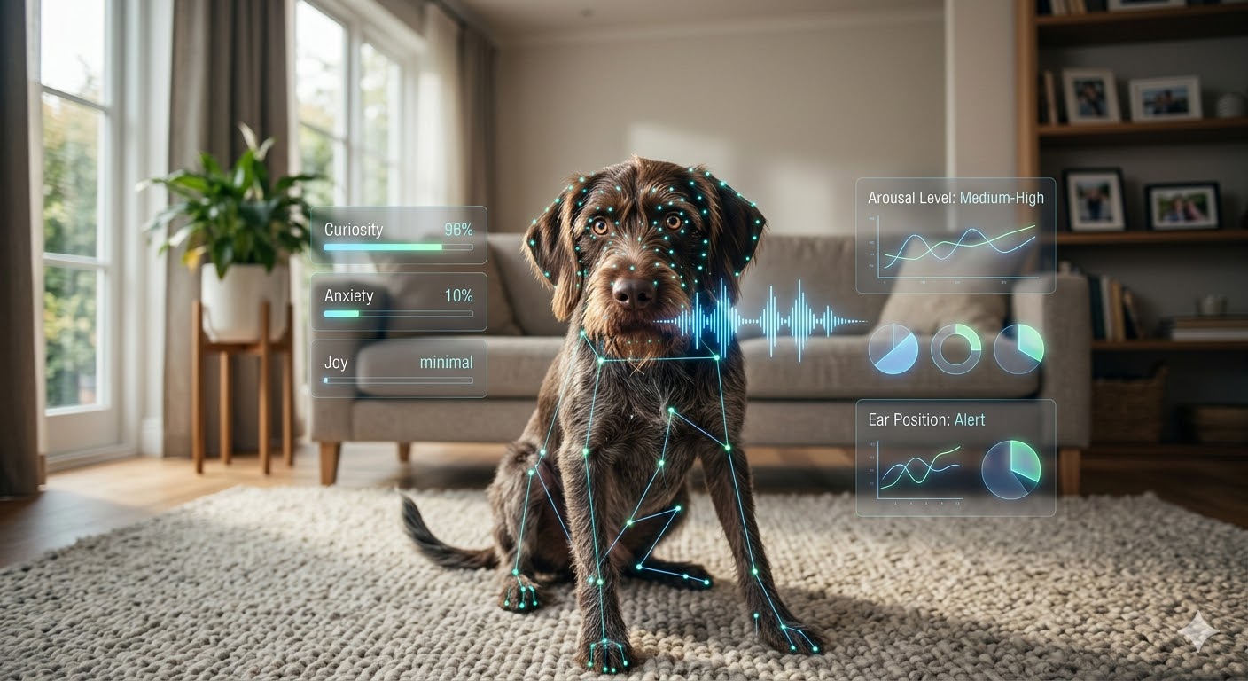 Golden retriever's face showing clear emotional expression